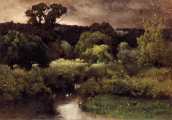 George Inness : A Gray Lowery Day